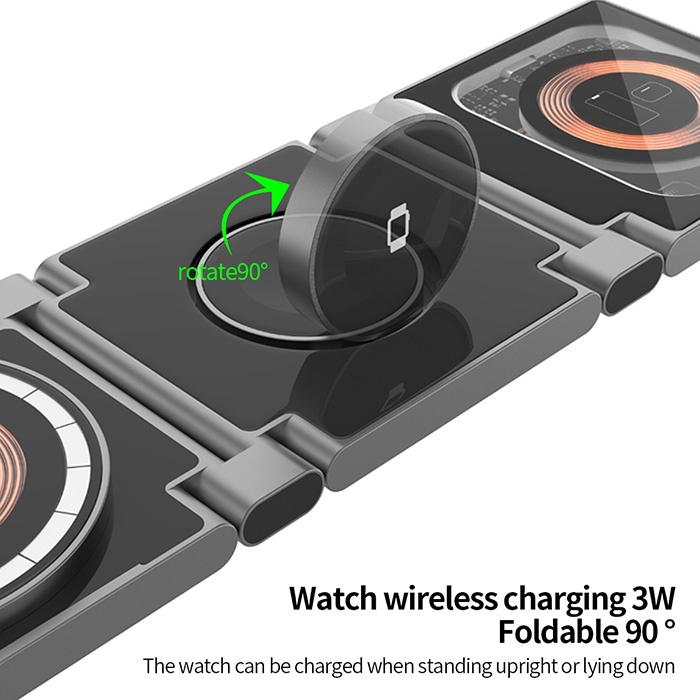 4 in 1 RGB light punk style magnetic wireless charger