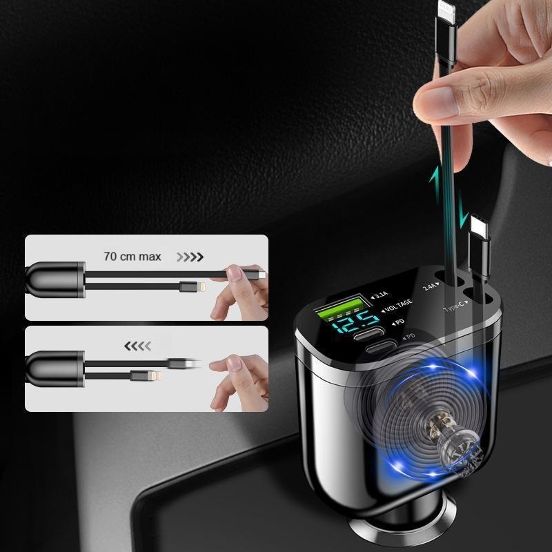 5 in 1 smart car cigar socket charger