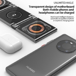 4 in 1 RGB light punk style magnetic wireless charger