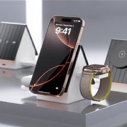 House shape design 3 in 1 magnetic wireless charger stand