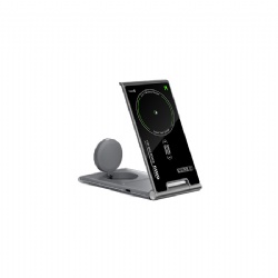 Thinnest 3 in 1 Tempered glass & Aluminium alloy wireless charger